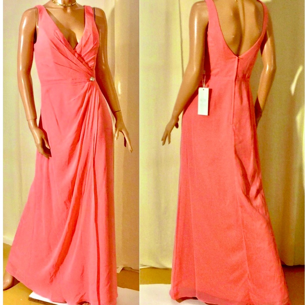 David Tutera/Gather&Gown Catherine Halter Bridesmaid/Formal Gown Dress TULIP~8